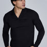 SikSilk - Black Long Sleeve Polo